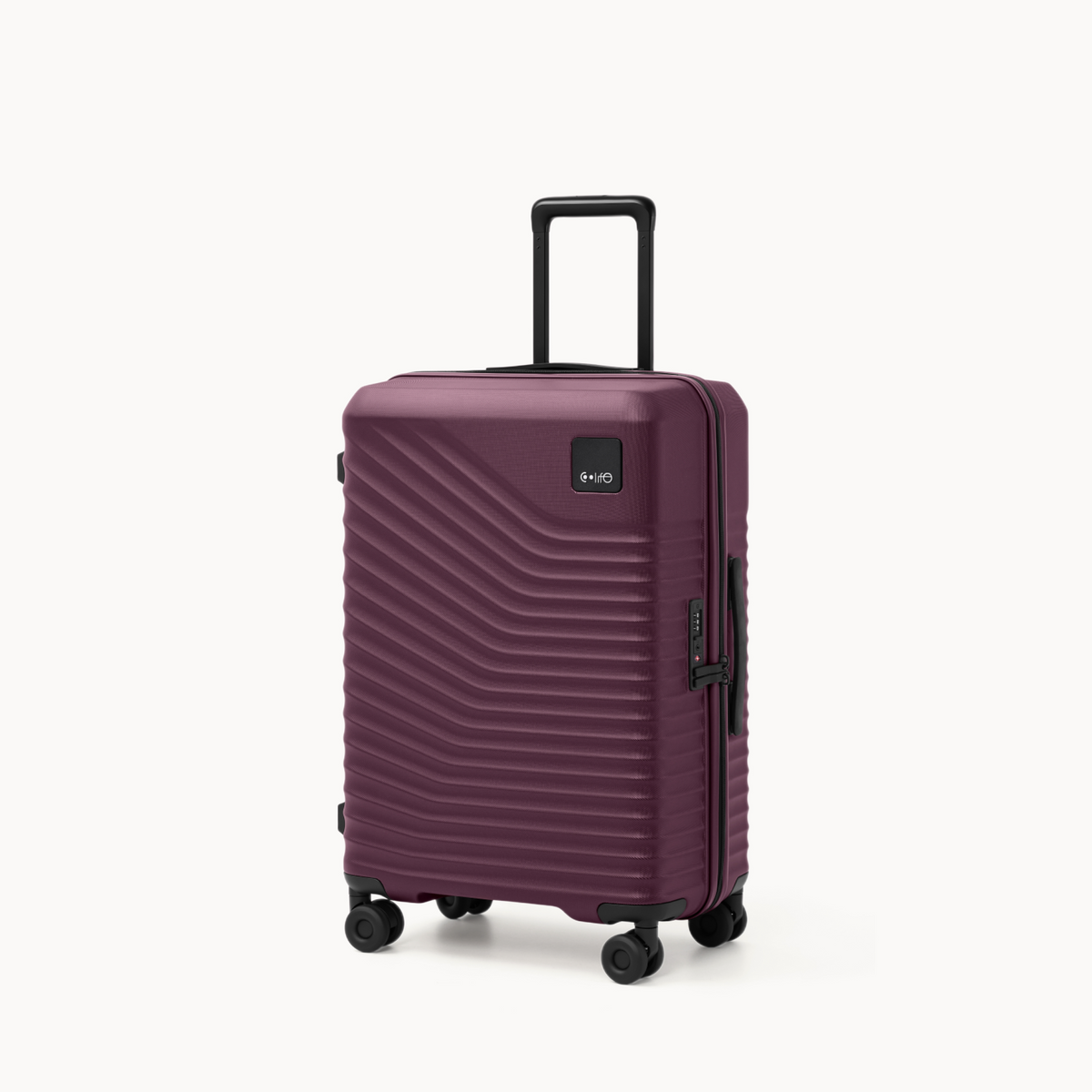 The Belle Medium Checked Plum