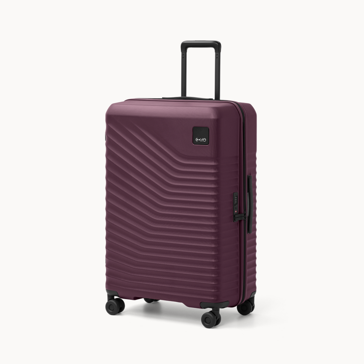 The Belle Large Checked Plum
