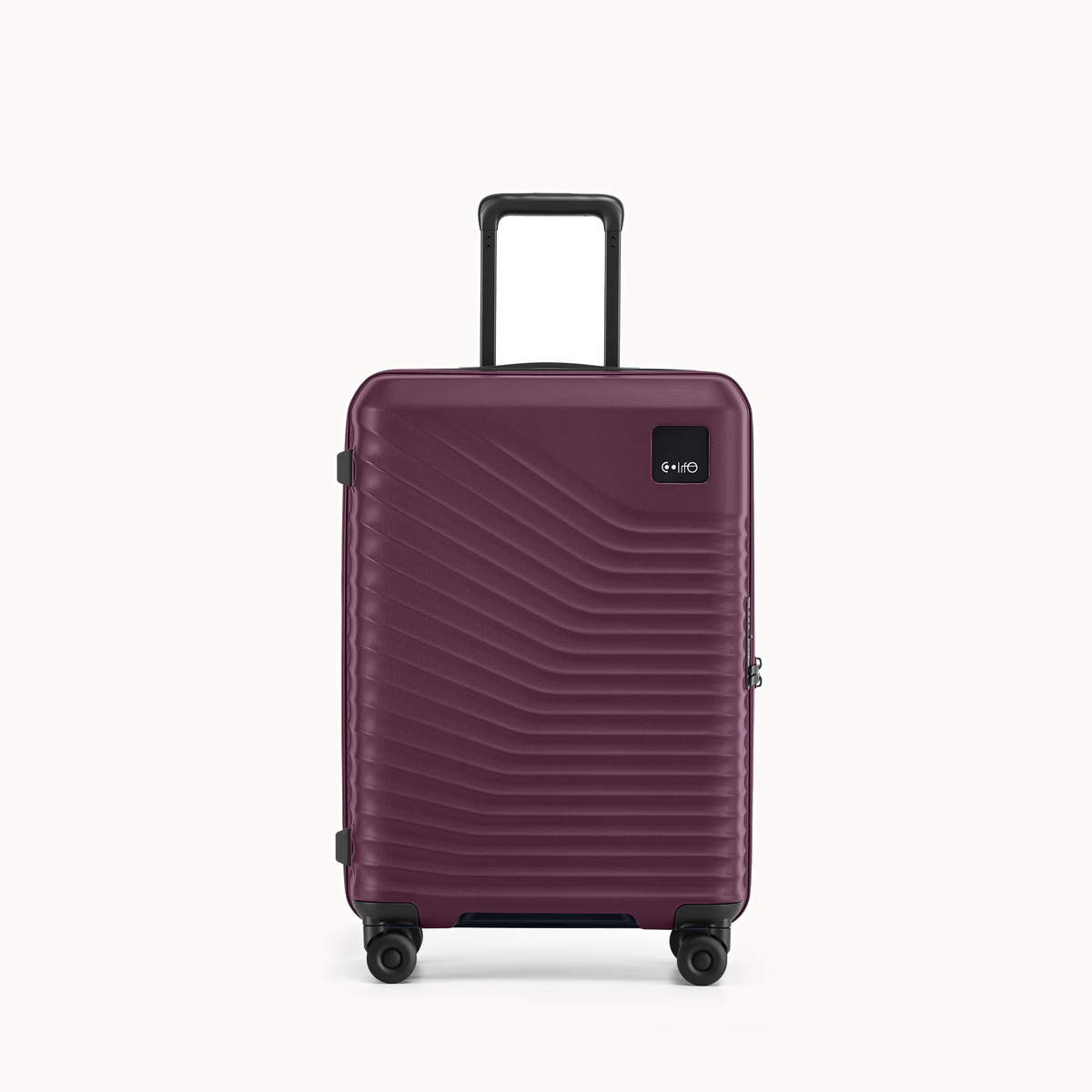 The Belle Medium Checked Plum